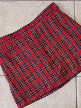 Boston Proper Plaid Skort Size 6